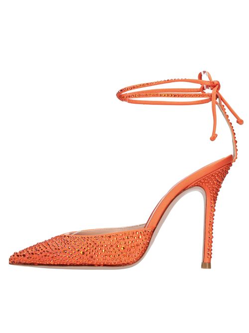 Décolleté slingback Julia in raso e strass GEDEBE | JULIA SATIN CRYSTALARANCIO